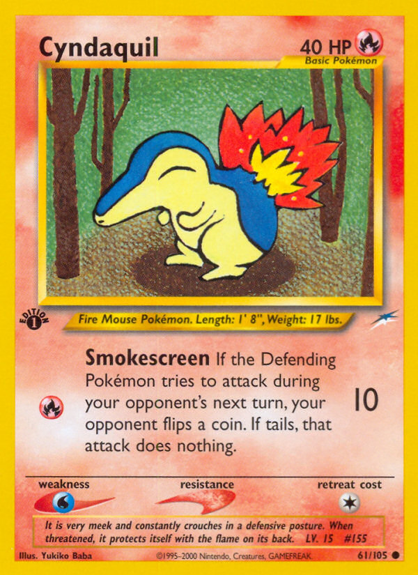 Cyndaquil (61/105) [Neo Destiny 1st Edition] | Tables and Towers