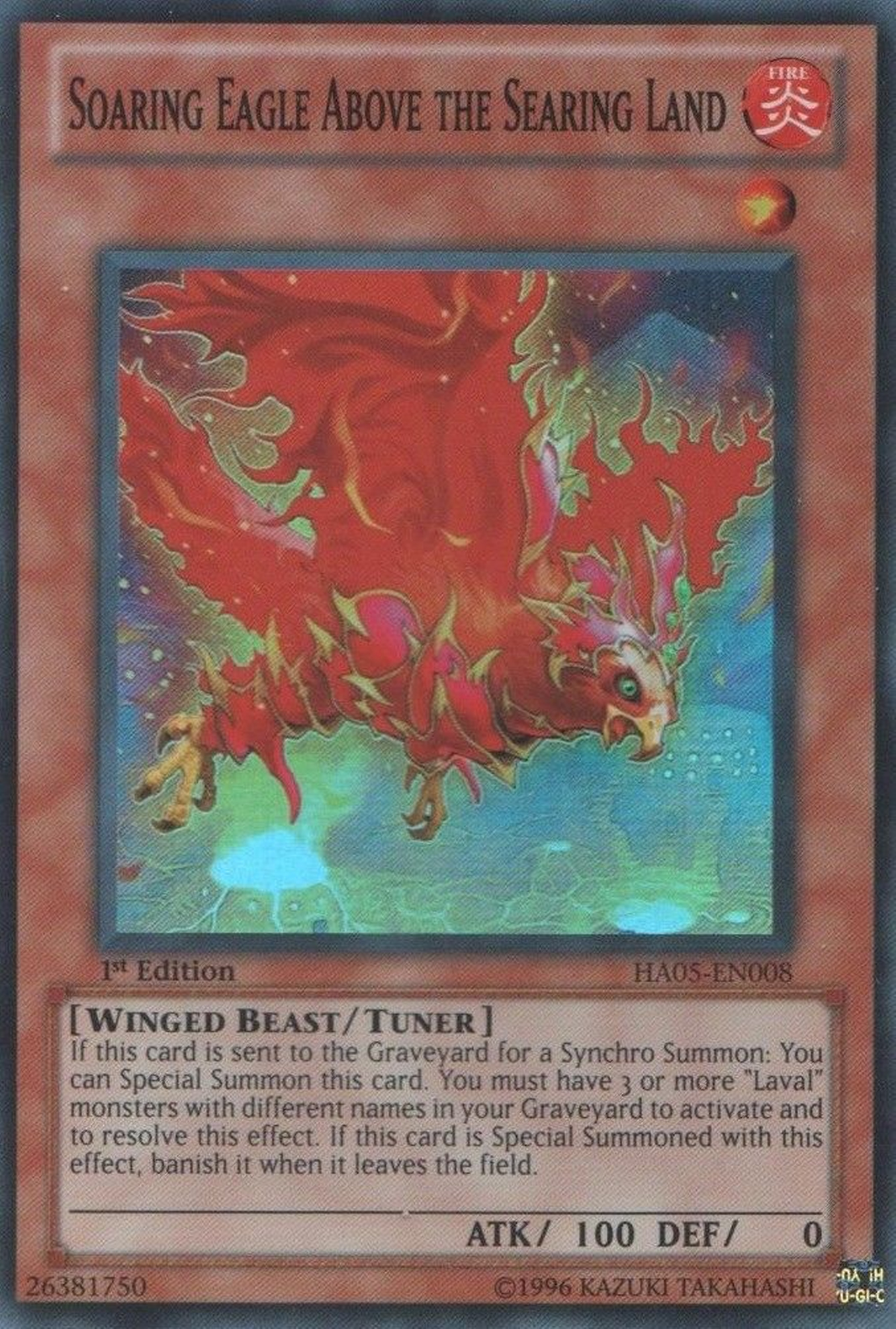 Soaring Eagle Above the Searing Land [HA05-EN008] Super Rare | Tables and Towers