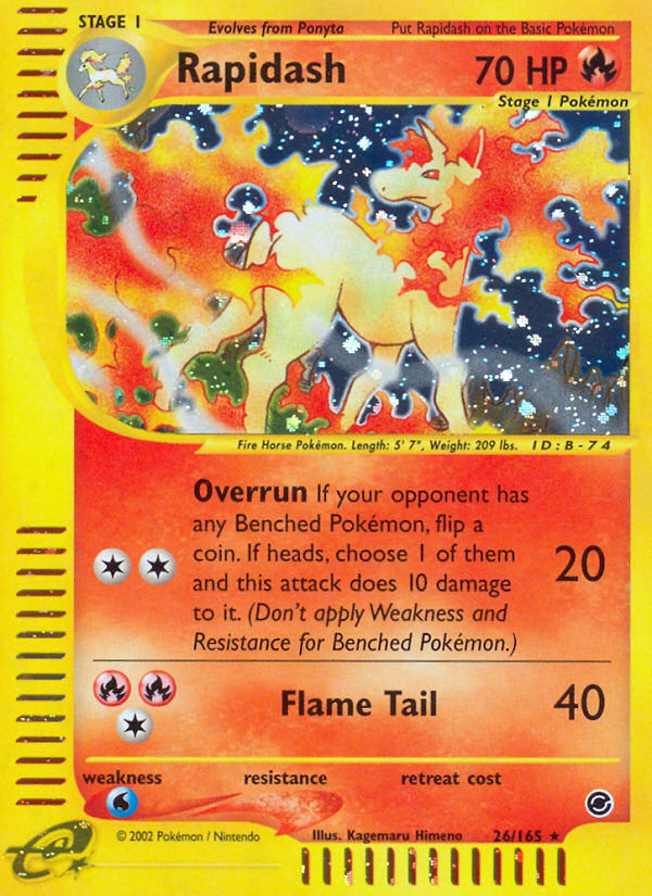 Rapidash (26/165) [Expedition: Base Set] | Tables and Towers