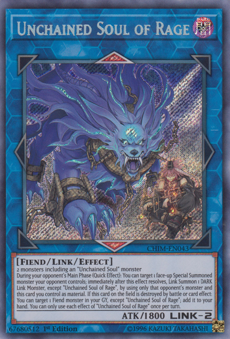 Unchained Soul of Rage [CHIM-EN043] Secret Rare | Tables and Towers