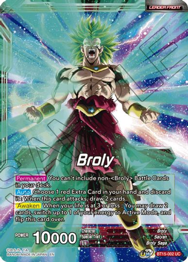 Broly // SS Broly, Demon's Second Coming (BT15-002) [Saiyan Showdown Prerelease Promos] | Tables and Towers