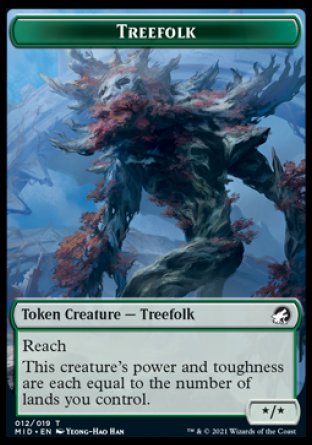 Treefolk Token [Innistrad: Midnight Hunt Tokens] | Tables and Towers
