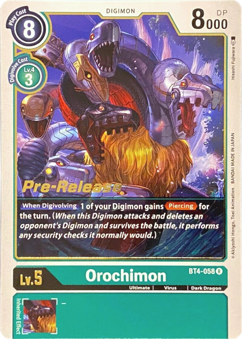 Orochimon [BT4-058] [Great Legend Pre-Release Promos] | Tables and Towers