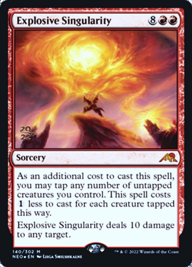 Explosive Singularity [Kamigawa: Neon Dynasty Prerelease Promos] | Tables and Towers