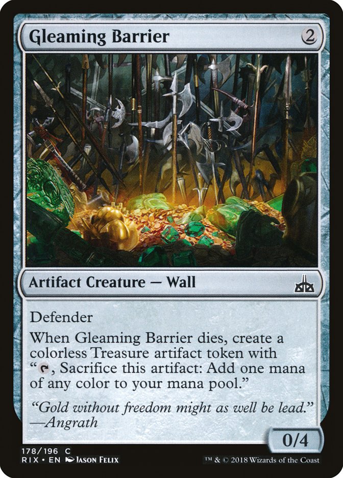 Gleaming Barrier [Rivals of Ixalan] | Tables and Towers