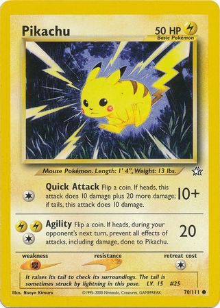 Pikachu (70/111) [Neo Genesis Unlimited] | Tables and Towers