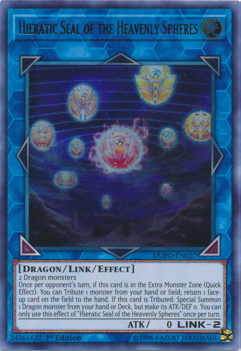 Hieratic Seal of the Heavenly Spheres [DUPO-EN027] Ultra Rare | Tables and Towers