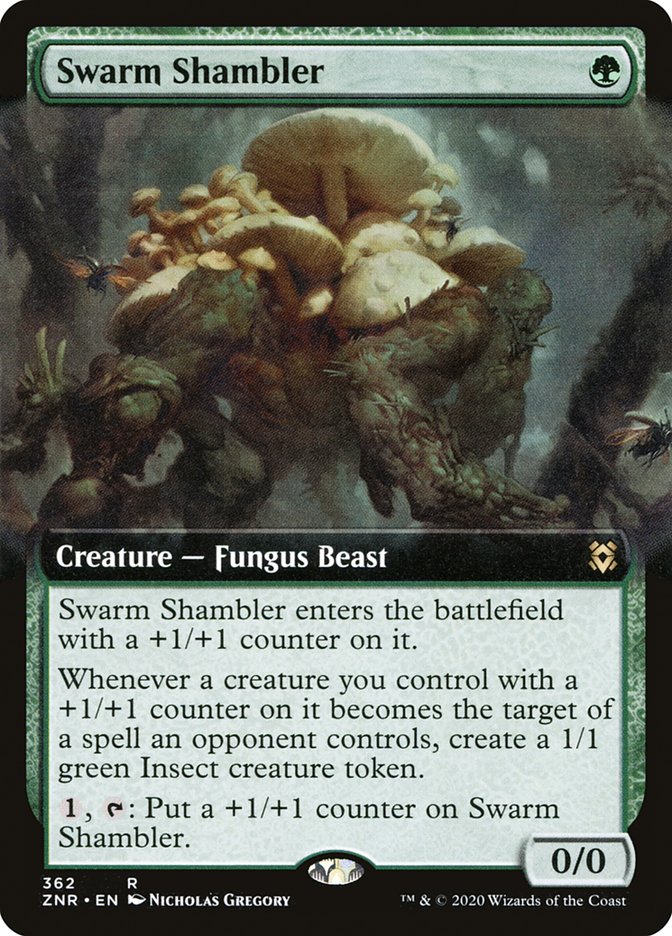 Swarm Shambler (Extended Art) [Zendikar Rising] | Tables and Towers