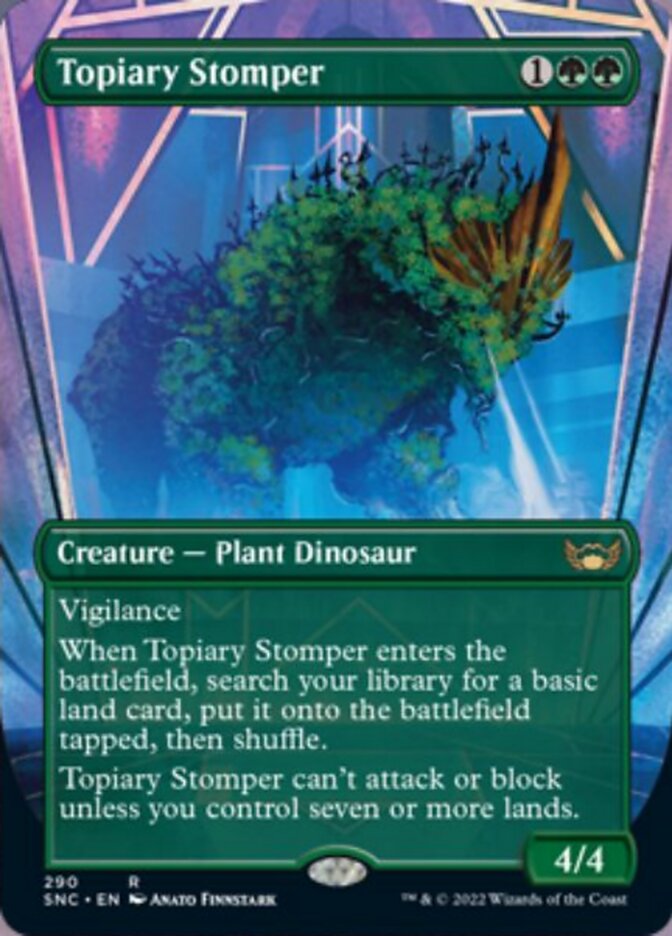 Topiary Stomper (Borderless Alternate Art) [Streets of New Capenna] | Tables and Towers