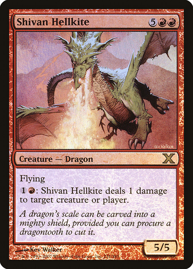 Shivan Hellkite (Premium Foil) [Tenth Edition] | Tables and Towers