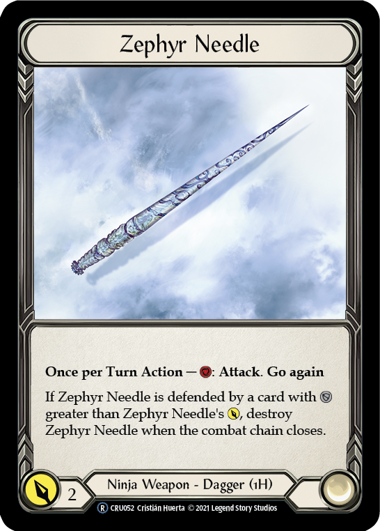 Zephyr Needle [U-CRU052] (Crucible of War Unlimited)  Unlimited Rainbow Foil | Tables and Towers