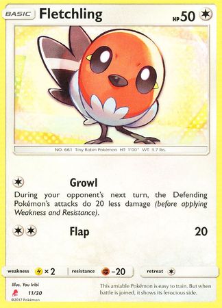 Fletchling (11/30) [Sun & Moon: Trainer Kit - Lycanroc] | Tables and Towers