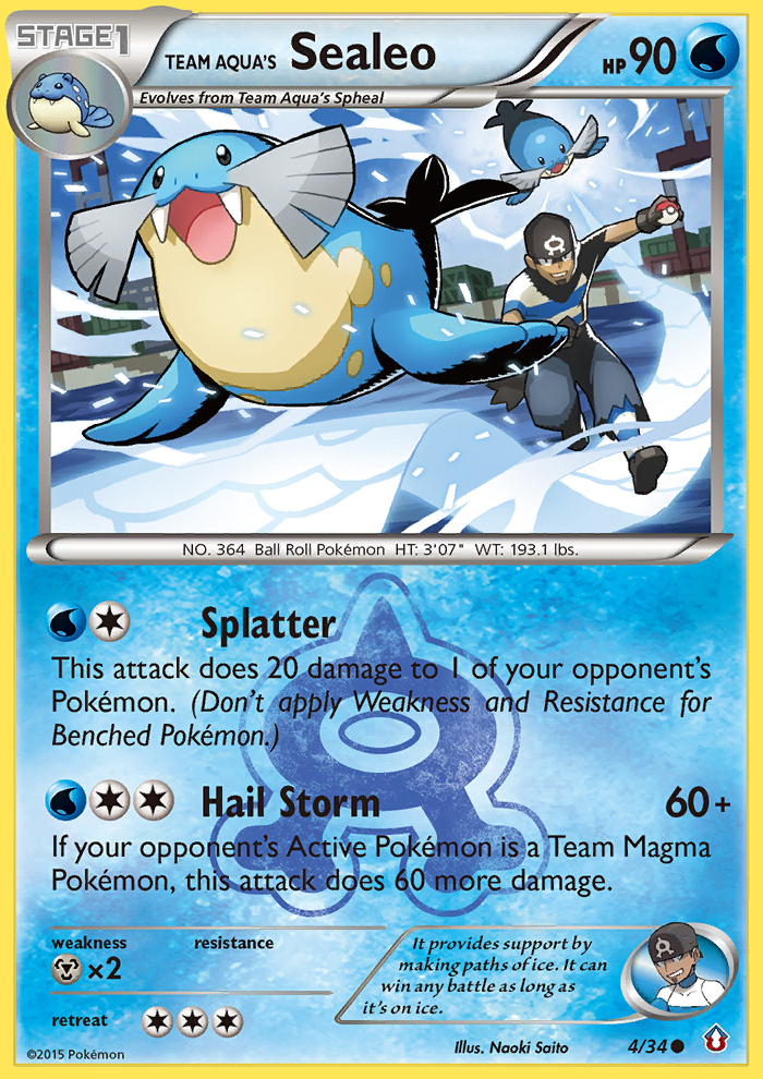 Team Aqua's Sealeo (4/34) [XY: Double Crisis] | Tables and Towers