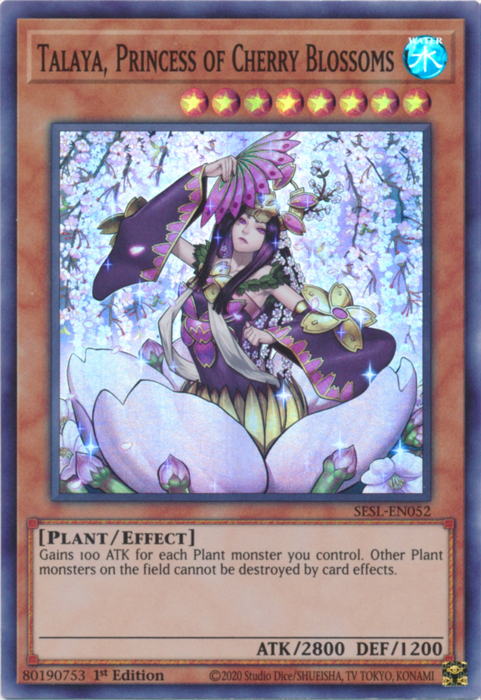 Talaya, Princess of Cherry Blossoms [SESL-EN052] Super Rare | Tables and Towers