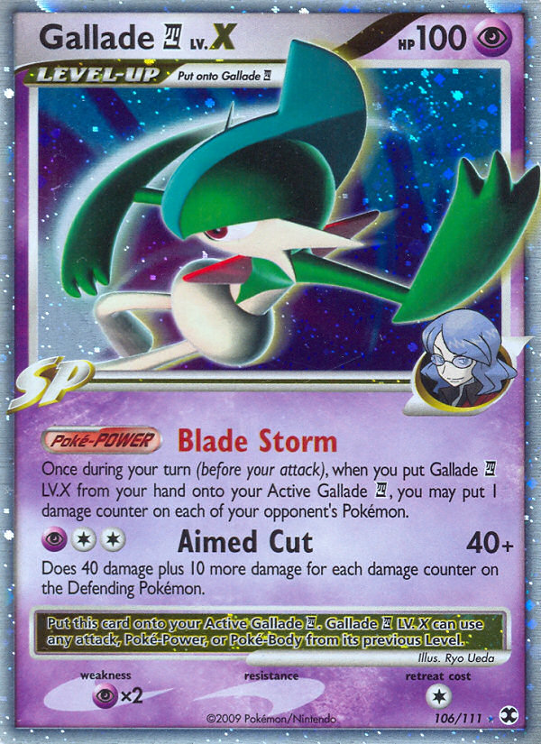 Gallade LV.X (106/111) [Platinum: Rising Rivals] | Tables and Towers