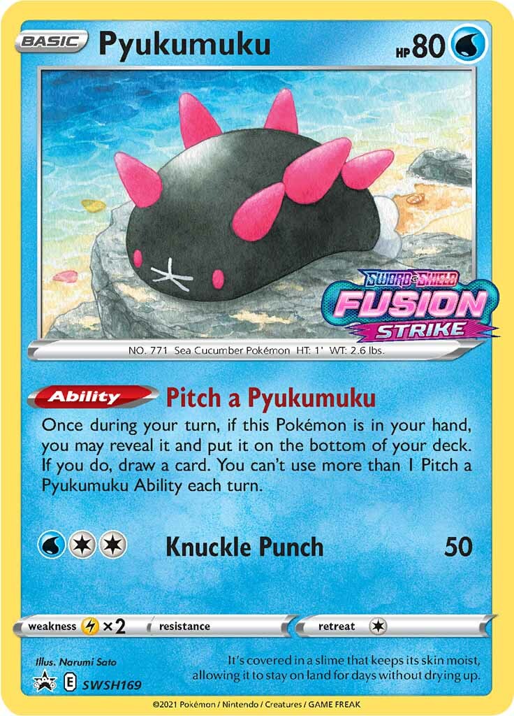 Pyukumuku (SWSH169) (Prerelease Promo) [Sword & Shield: Black Star Promos] | Tables and Towers