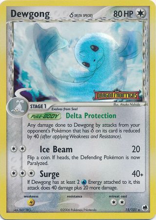 Dewgong (15/101) (Delta Species) (Stamped) [EX: Dragon Frontiers] | Tables and Towers