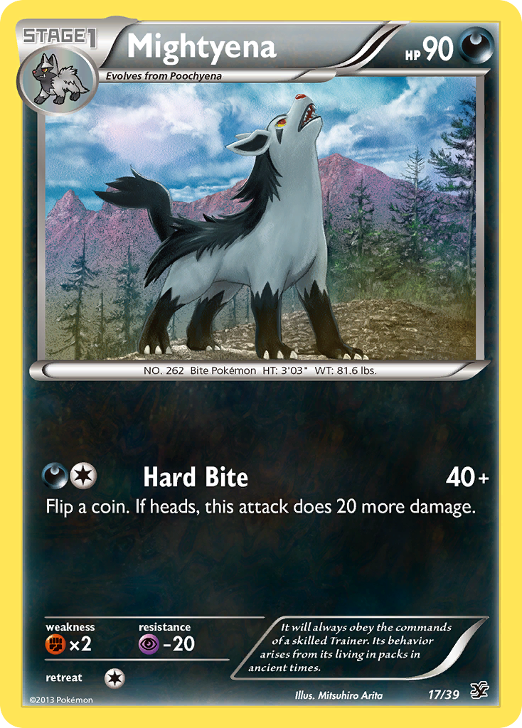 Mightyena (17/39) [XY: Kalos Starter Set] | Tables and Towers