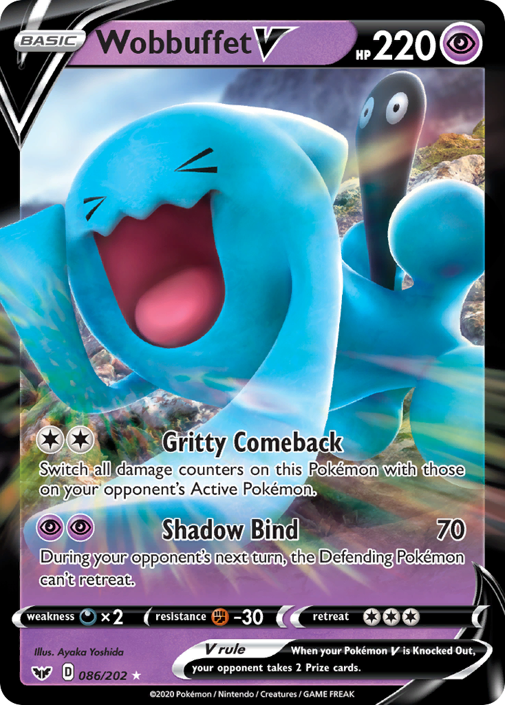 Wobbuffet V (086/202) [Sword & Shield: Base Set] | Tables and Towers