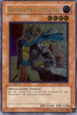 Gravekeeper's Commandant [FOTB-EN015] Ultimate Rare | Tables and Towers