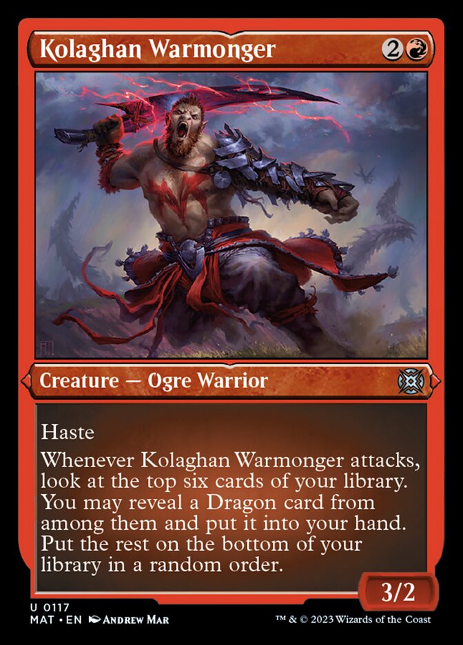 Kolaghan Warmonger (Foil Etched) [March of the Machine: The Aftermath] | Tables and Towers