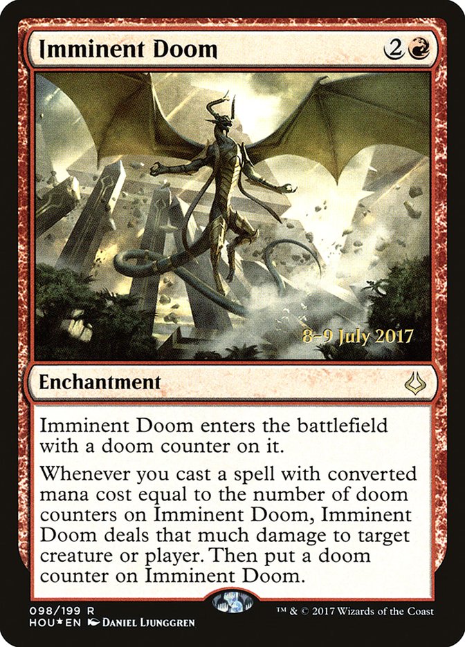 Imminent Doom [Hour of Devastation Prerelease Promos] | Tables and Towers