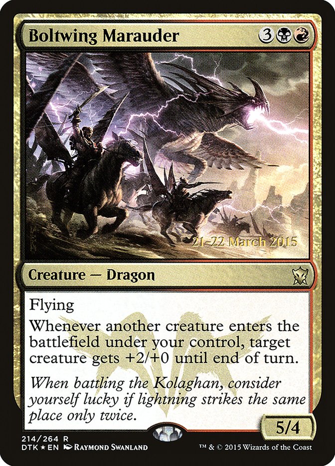 Boltwing Marauder [Dragons of Tarkir Prerelease Promos] | Tables and Towers