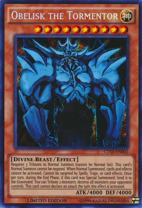 Obelisk the Tormentor [CT13-EN002] Secret Rare | Tables and Towers