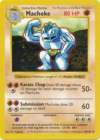 Machoke (34/102) [Base Set Shadowless Unlimited] | Tables and Towers