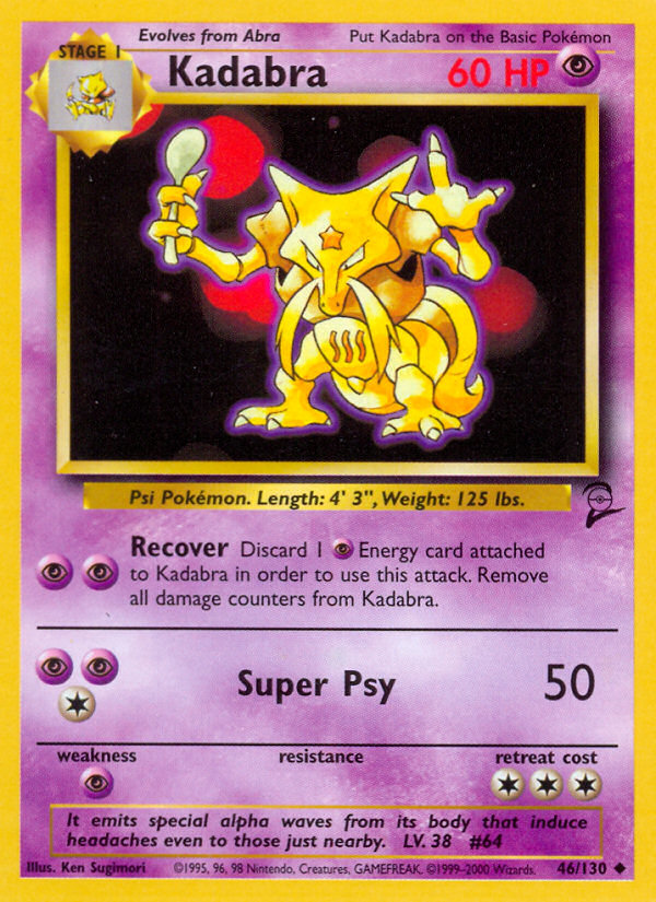 Kadabra (46/130) [Base Set 2] | Tables and Towers