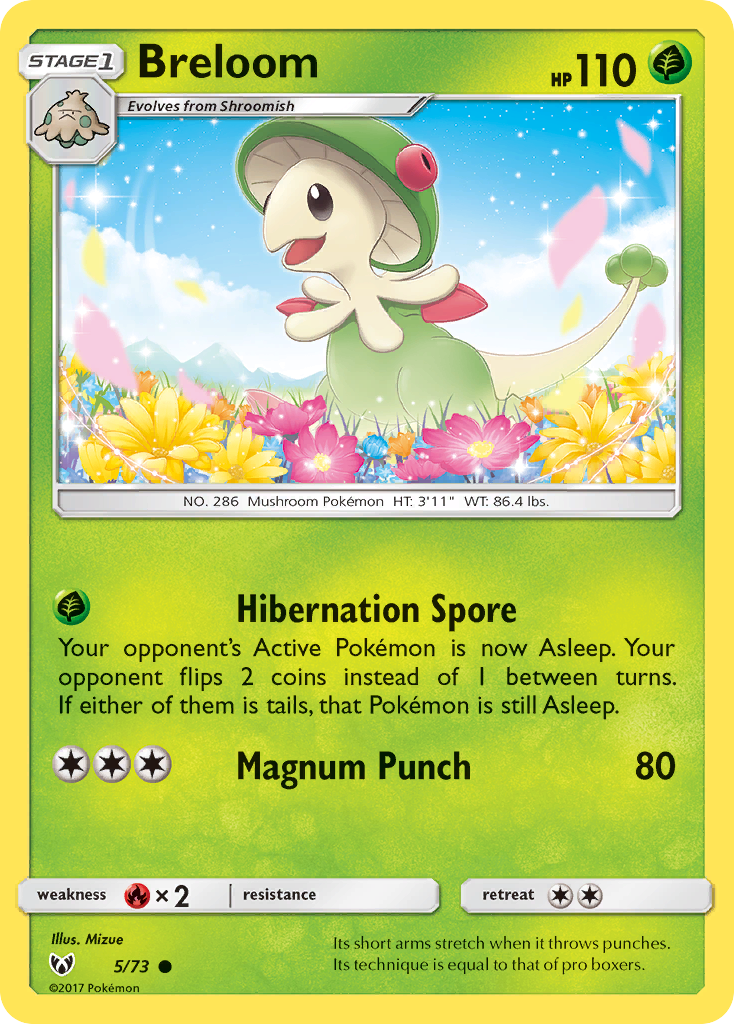 Breloom (5/73) [Sun & Moon: Shining Legends] | Tables and Towers