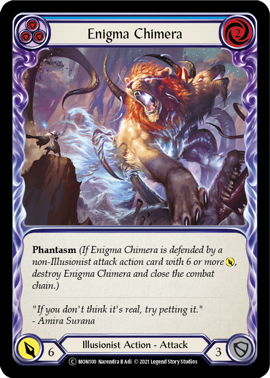 Enigma Chimera (Blue) [U-MON100-RF] (Monarch Unlimited)  Unlimited Rainbow Foil | Tables and Towers