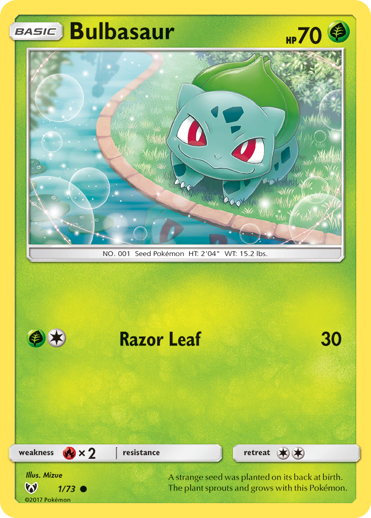 Bulbasaur (1/73) [Sun & Moon: Shining Legends] | Tables and Towers