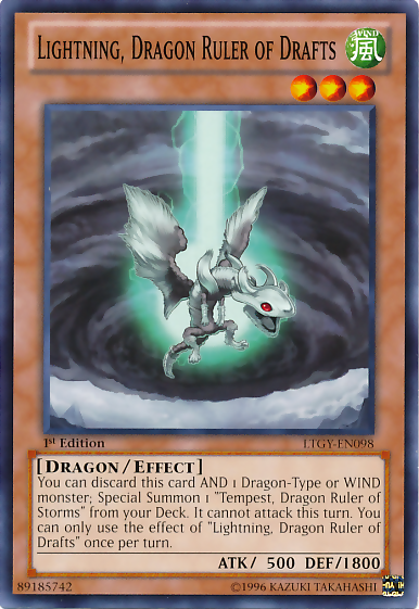 Lightning, Dragon Ruler of Drafts [LTGY-EN098] Common | Tables and Towers