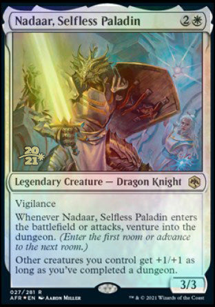 Nadaar, Selfless Paladin [Dungeons & Dragons: Adventures in the Forgotten Realms Prerelease Promos] | Tables and Towers