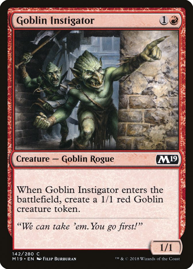 Goblin Instigator [Core Set 2019] | Tables and Towers