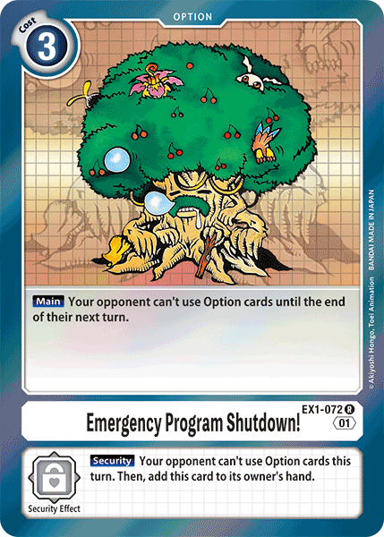 Emergency Program Shutdown! [EX1-072] [Classic Collection] | Tables and Towers