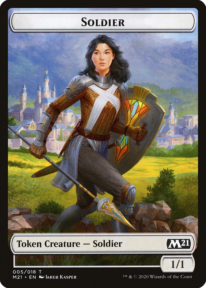 Construct // Soldier Double-Sided Token [Core Set 2021 Tokens] | Tables and Towers