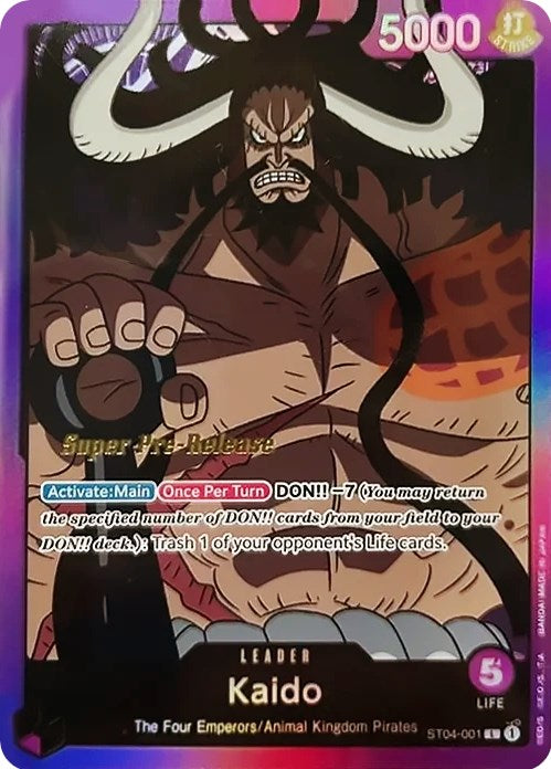 Kaido [Super Pre-Release Starter Deck: Animal Kingdom Pirates] | Tables and Towers