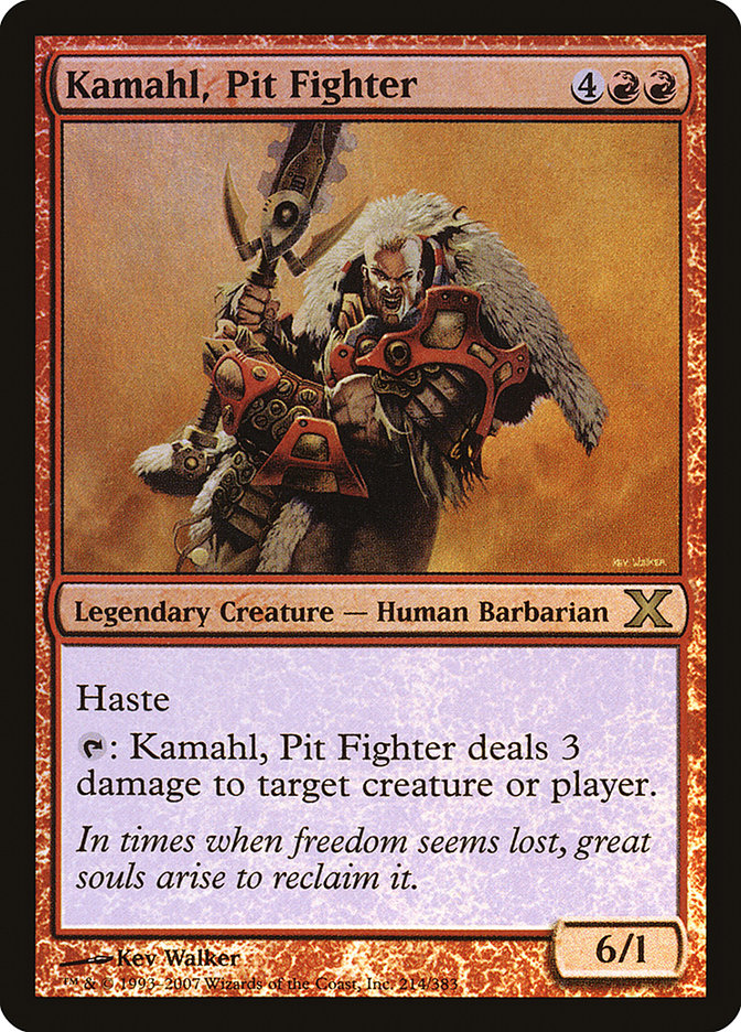 Kamahl, Pit Fighter (Premium Foil) [Tenth Edition] | Tables and Towers