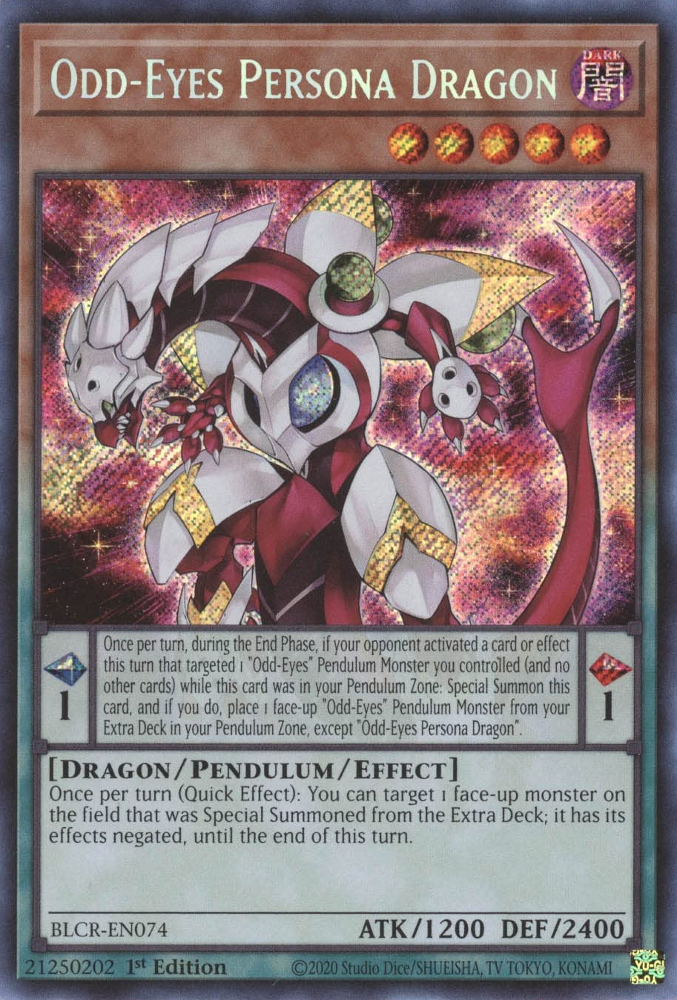 Odd-Eyes Persona Dragon [BLCR-EN074] Secret Rare | Tables and Towers