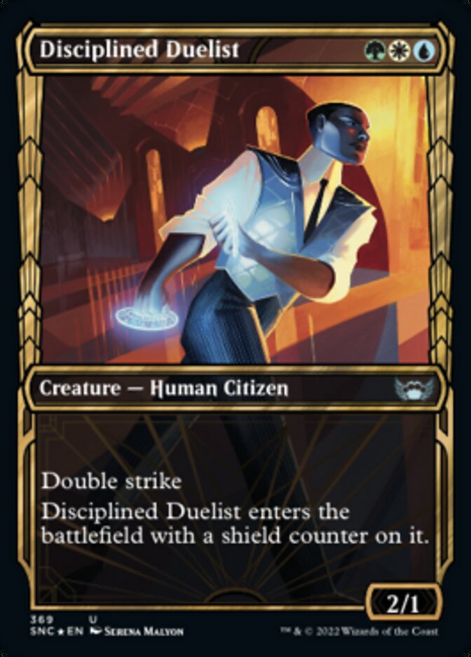 Disciplined Duelist (Showcase Golden Age Gilded Foil) [Streets of New Capenna] | Tables and Towers