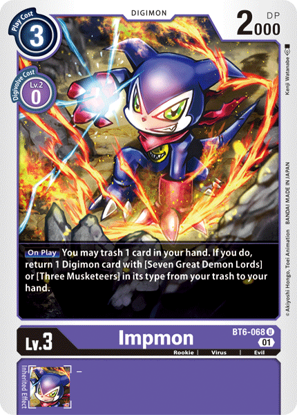 Impmon [BT6-068] [Double Diamond] | Tables and Towers