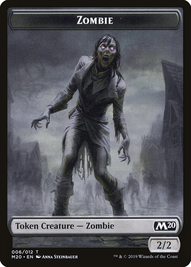 Zombie Token [Core Set 2020 Tokens] | Tables and Towers