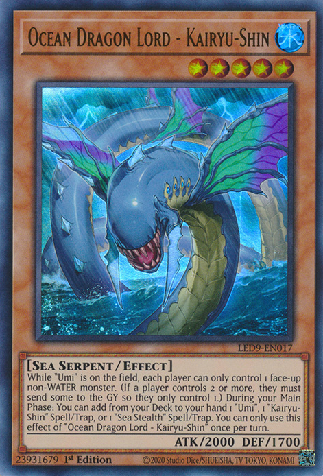 Ocean Dragon Lord - Kairyu-Shin [LED9-EN017] Ultra Rare | Tables and Towers