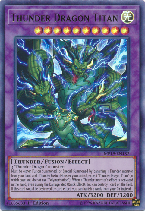 Thunder Dragon Titan [MP19-EN182] Ultra Rare | Tables and Towers