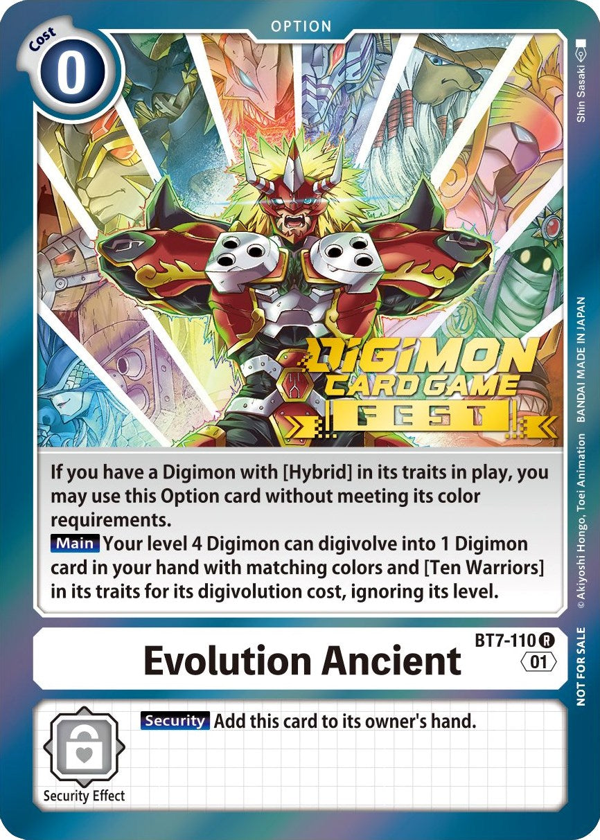 Evolution Ancient [BT7-110] (Digimon Card Game Fest 2022) [Next Adventure Promos] | Tables and Towers