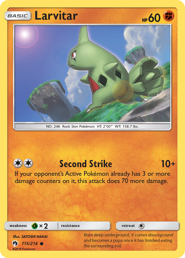 Larvitar (115/214) [Sun & Moon: Lost Thunder] | Tables and Towers