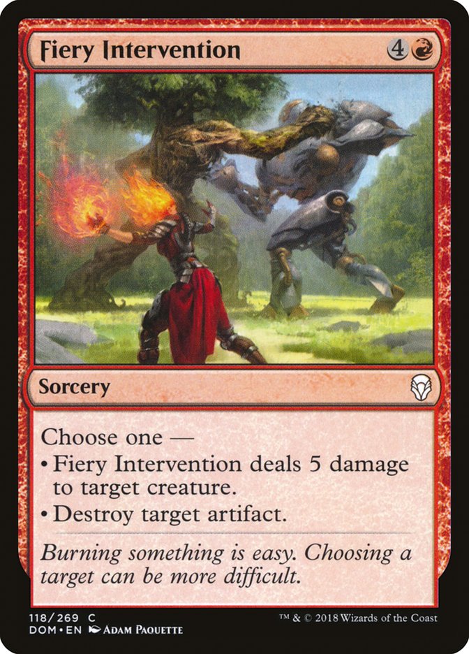 Fiery Intervention [Dominaria] | Tables and Towers