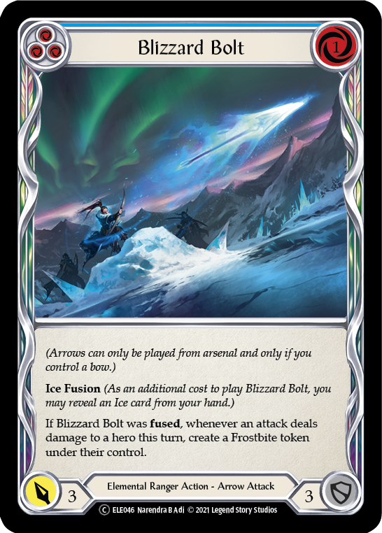 Blizzard Bolt (Blue) [U-ELE046] (Tales of Aria Unlimited)  Unlimited Rainbow Foil | Tables and Towers